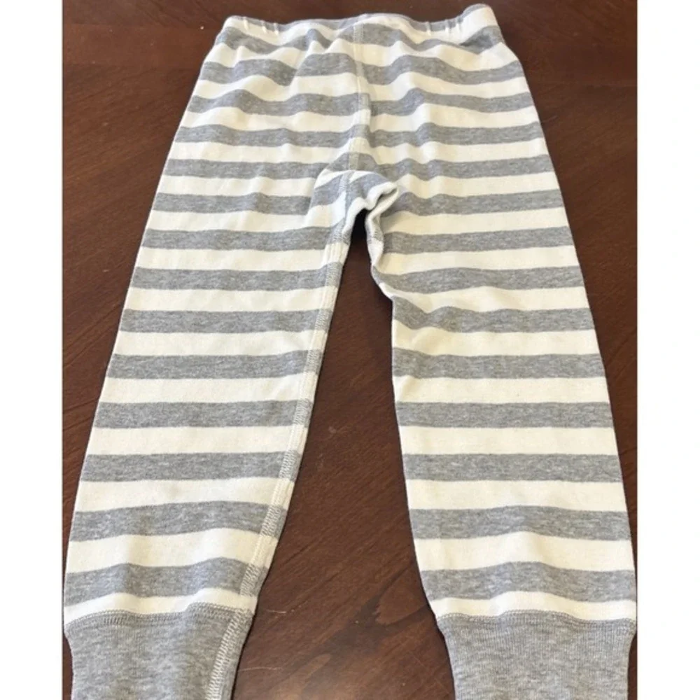 Hanna Andersson‎ Striped White Grey PJ Set Size 90 US 3